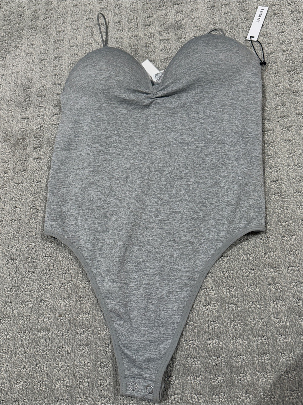 NWT Forever 21 Grey One-Piece Bodysuit